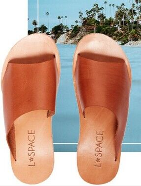 L SPACE Laguna Leather Sandals NWOT 36.